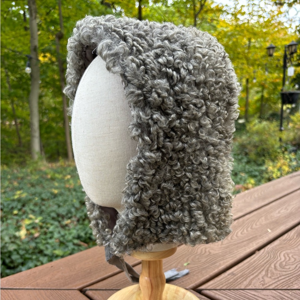 Genuine Grey Persian lamb fur hat